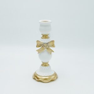 ΚΗΡΟΠΗΓΙΟ ΜΕ ΦΙΟΓΚΟ ΠΟΛΥΡΕΖΙΝ ΛΕΥΚΟ-ΧΡΥΣΟ 9.3x9.3x21cm