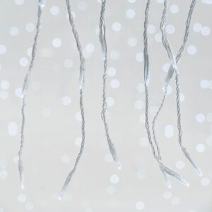 ΚΟΥΡΤΙΝΑ, 240 LED 3mm, 31V ΜΕΤΑΣΧΗΜΑΤΙΣΤΗ, ΠΡΟΓΡΑΜΜΑ SNOWFALL & ΜΝΗΜΗ, ΔΙΑΦΑΝΟ PVC ΚΑΛΩΔΙΟ, ΛΕΥΚΟ LED (H100 x W200cm, 20 ΣΕΙΡΕΣ x 12 LED), ΠΡΟΕΚΤΑΣΗ ΠΑΡΟΧΗΣ 3m, ΙΡ44