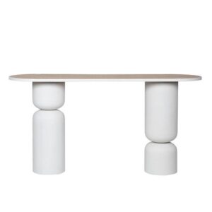 ΚΟΝΣΟΛΑ ΜΕΤΑΛΛΙΚΗ ΛΕΥΚΗ 150x45x77cm