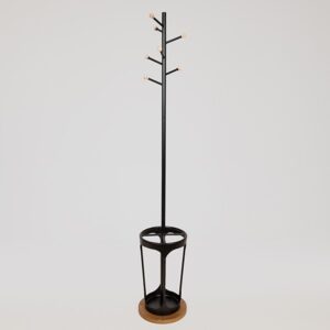 ΚΑΛΟΓΕΡΟΣ ΜΕΤΑΛΛΙΚΟ ΜΑΥΡΟ 30.5x30.5x197cm