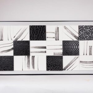 ΠΙΝΑΚΑΣ ΚΑΜΒΑΣ ΤΕΤΡΑΓΩΝΑ ΜΑΥΡΟΣ - ΛΕΥΚΟΣ 62x4.5x122cm