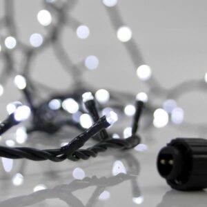 ΣΕΙΡΑ, 100 LED 3mm, 31V ΜΕΤΑΣΧΗΜΑΤΙΣΤΗ, 4 ΕΠΕΚΤΑΣΕΙΣ ΕΩΣ 3 ΣΕΤ, ΠΡΑΣΙΝΟ PVC ΚΑΛΩΔΙΟ, ΛΕΥΚΟ LED ΑNA 5cm, ΠΡΟΕΚΤΑΣΗ ΠΑΡΟΧΗΣ 3m, ΙΡ44