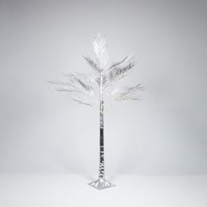 ΑΣΗΜΙ ΔΕΝΤΡΟ ΦΤΕΡΗ 1,5m, ΜΕΤΑΣΧΗΜΑΤΙΣΤΗΣ, 110 ΘΕΡΜΑ ΛΕΥΚΑ MINI LED, ΠΡΟΕΚΤΑΣΗ ΠΑΡΟΧΗΣ 3m, IP44