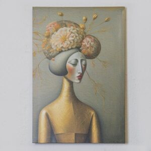 ΠΙΝΑΚΑΣ ΚΑΜΒΑΣ ΓΚΕΙΣΑ ΔΕΞΙ ΠΡΟΦΙΛ ΧΡΥΣΟΣ - ΛΕΥΚΟΣ - ΓΚΡΙ 40x60cm