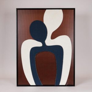 ΠΙΝΑΚΑΣ ΚΑΜΒΑΣ 3D ΦΙΓΟΥΡΕΣ ΜΑΥΡΟΣ - ΚΑΦΕ - ΜΠΕΖ 60x2.9x80cm