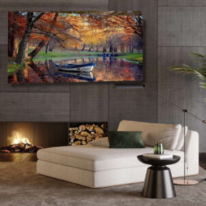 Πίνακας βάρκα στη λίμνη