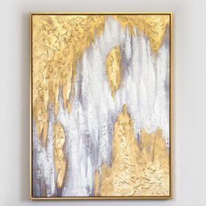 ΠΙΝΑΚΑΣ ΚΑΜΒΑΣ ΠΟΤΑΜΙ ΛΕΥΚΟΣ - ΧΡΥΣΟΣ 60x3.5x80cm