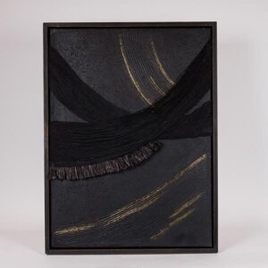 ΠΙΝΑΚΑΣ ΚΑΜΒΑΣ ΑΝΑΓΛΥΦΟΣ ΜΑΥΡΟΣ - ΧΡΥΣΟΣ 60x4x80cm