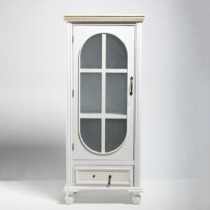 ΒΙΤΡΙΝΑ ΞΥΛΙΝΗ ΛΕΥΚΗ 1 ΣΥΡΤΑΡΙ 1 ΠΟΡΤΑ 48x32x115cm