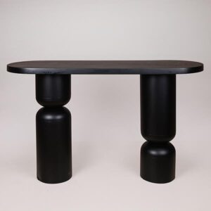 ΚΟΝΣΟΛΑ ΜΕΤΑΛΛΙΚΗ ΜΑΥΡΗ 120x40x75cm