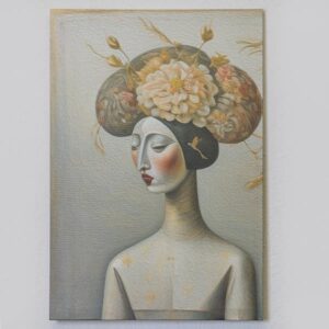 ΠΙΝΑΚΑΣ ΚΑΜΒΑΣ ΓΚΕΙΣΑ ΑΡΙΣΤΕΡΟ ΠΡΟΦΙΛ ΧΡΥΣΟΣ - ΜΠΕΖ - ΓΚΡΙ 40x60cm