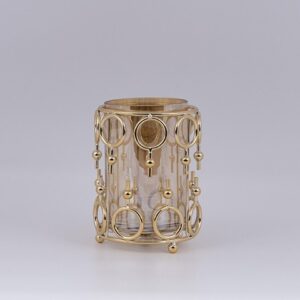 ΚΗΡΟΠΗΓΙΟ ΓΥΑΛΙΝΟ ΜΕ ΜΕΤΑΛΛΙΚΑ ΤΕΛΕΙΩΜΑΤΑ ΧΡΥΣΟ 12x17cm