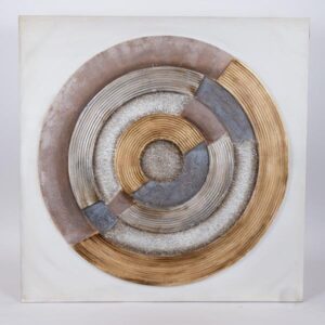 ΠΙΝΑΚΑΣ ΚΑΜΒΑΣ ΚΥΚΛΟΣ NATURAL - ΛΕΥΚΟΣ - ΜΠΛΕ 80x3x80cm