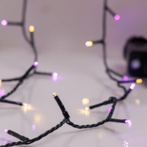 ΣΕΙΡΑ, 240 LED 3mm, 31V ΜΕΤΑΣΧΗΜΑΤΙΣΤΗ, 8 ΠΡΟΓΡΑΜΜΑΤΑ & ΜΝΗΜΗ, ΠΡΑΣΙΝΟ PVC ΚΑΛΩΔΙΟ, ΘΕΡΜΟ ΛΕΥΚΟ & ΜΩΒ LED (ΕΝΑΛΛΑΞ) ΑΝΑ 5cm, ΠΡΟΕΚΤΑΣΗ ΠΑΡΟΧΗΣ 3m, IP44