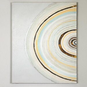 ΠΙΝΑΚΑΣ ΚΑΜΒΑΣ ΗΜΙΚΥΚΛΙΟ ΓΚΡΙ - ΜΠΕΖ - ΚΑΦΕ - ΚΡΕΜ 80x3x100cm