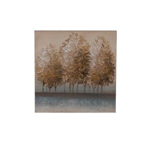 ΠΙΝΑΚΑΣ ΚΑΜΒΑΣ ΔΕΝΤΡΑ ΚΑΦΕ-ΑΣΠΡΟ-ΓΑΛΑΖΙΟ 40x2.5x40cm