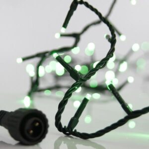 ΣΕΙΡΑ, 100 LED 3mm, 31V ΜΕΤΑΣΧΗΜΑΤΙΣΤΗ, 4 ΕΠΕΚΤΑΣΕΙΣ ΕΩΣ 3 ΣΕΤ, ΠΡΑΣΙΝΟ PVC ΚΑΛΩΔΙΟ, ΠΡΑΣΙΝΟ LED ΑΝΑ 5cm, ΠΡΟΕΚΤΑΣΗ ΠΑΡΟΧΗΣ 3m, ΙΡ44