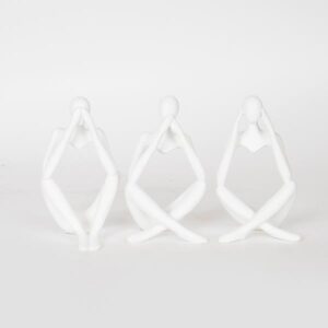 s/3 ΔΙΑΚΟΣΜΗΤΙΚΗ ΦΙΓΟΥΡΑ ΑΝΘΡΩΠΟΙ ΛΕΥΚΟ 22.5x5x13cm