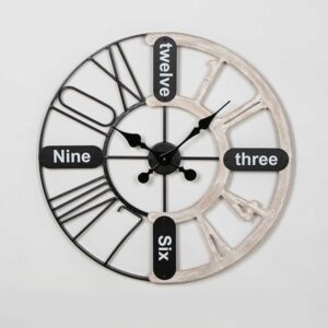 ΡΟΛΟΪ ΤΟΙΧΟΥ ΜΕΤΑΛΛΙΚΟ - ΞΥΛΙΝΟ NATURAL - ΜΑΥΡΟ 60x4x60cm