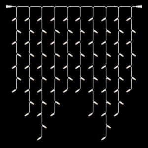 ΒΡΟΧΗ, DIY, 86 LED 5mm ΜΕ ΚΑΛΥΜΜΑ, 230V, 2 ΕΠΕΚΤΑΣΕΙΣ, ΛΕΥΚΟ ΚΑΟΥΤΣΟΥΚ ΚΑΛΩΔΙΟ, ΘΕΡΜΟ ΛΕΥΚΟ LED ΑΝΑ 10cm (H110 x W100cm, 7/9/11/9/7), ΙΡ65 (ΧΩΡΙΣ ΠΑΡΟΧΗ)