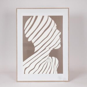 ΠΙΝΑΚΑΣ ΚΑΜΒΑΣ ΠΡΟΣΩΠΟ ΚΑΦΕ - ΜΠΕΖ 50x3x70cm