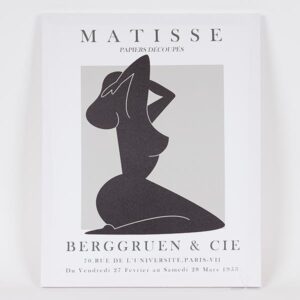 ΠΙΝΑΚΑΣ ΚΑΜΒΑΣ ΓΥΝΑΙΚΕΙΑ ΦΙΓΟΥΡΑ MATISSE ΜΑΥΡΟΣ - ΓΚΡΙ - ΛΕΥΚΟΣ 40x50cm