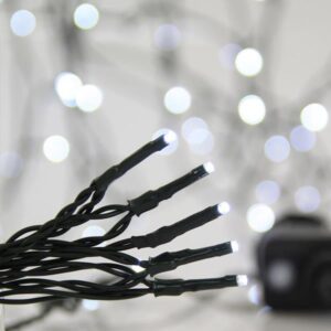 ΣΕΙΡΑ, 700 LED 3mm, 31V ΜΕΤΑΣΧΗΜΑΤΙΣΤΗ, 8 ΠΡΟΓΡΑΜΜΑΤΑ & ΜΝΗΜΗ, ΠΡΑΣΙΝΟ PVC ΚΑΛΩΔΙΟ, ΛΕΥΚΟ LED ΑΝΑ 5cm, ΠΡΟΕΚΤΑΣΗ ΠΑΡΟΧΗΣ 3m, ΙΡ44