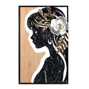 ΔΙΑΚΟΣΜΗΤΙΚΟ ΓΥΝΑΙΚΑ ΜΕΤΑΛΛΙΚΟ -ΞΥΛΙΝΟ ΜΑΥΡΟ ΚΑΦΕ 41x5x60m