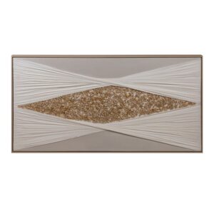 ΠΙΝΑΚΑΣ ΚΑΜΒΑΣ ΡΟΜΒΟΣ ΑΣΠΡΟ-ΧΡΥΣΟ 122x4.5x62cm