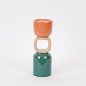 ΚΗΡΟΠΗΓΙΟ ΚΕΡΑΜΙΚΟ ΣΟΜΟΝ-ΜΠΕΖ-ΠΡΑΣΙΝΟ 9x9x26cm