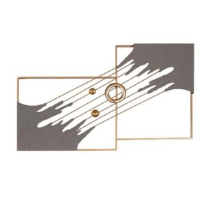 ΔΙΑΚΟΣΜΗΤΙΚΟ ΤΟΙΧΟΥ ΜΕΤΑΛΛΙΚΟ ΓΚΡΙ - ΧΡΥΣΟ 80x5x50cm