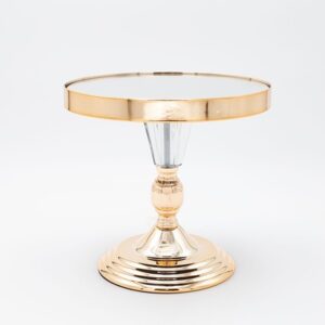 ΤΟΥΡΤΙΕΡΑ ΜΕ ΒΑΣΗ ΜΕΤΑΛΛΙΚΗ ΜΕ ΚΑΘΡΕΦΤΗ ΧΡΥΣΗ 20x20cm