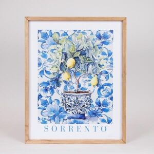 ΠΙΝΑΚΑΣ ΚΑΜΒΑΣ ΛΕΜΟΝΙΑ SORRENTO ΓΑΛΑΖΙΟΣ - ΚΙΤΡΙΝΟΣ - ΛΕΥΚΟΣ 48x2.1x60cm