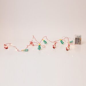 ΣΕΙΡΑ, 20 MINI LED, ΑΓΙΟ ΒΑΣΙΛΗ & ΧΡΙΣΤΟΥΓΕΝΝΙΑΤΙΚΟ ΔΕΝΤΡΟ, ΜΠΑΤΑΡΙΑΣ 3xAA, TIMER, ΑΣΗΜΙ, ΚΟΚΚΙΝΟ & ΛΕΥΚΟ ΧΑΛΚΙΝΟ ΚΑΛΩΔΙΟ, ΘΕΡΜΟ ΛΕΥΚΟ LED ΑΝΑ 10cm, ΠΡΟΕΚΤΑΣΗ ΠΑΡΟΧΗΣ 30cm, IP20