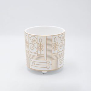 ΚΑΣΠΩ ΚΕΡΑΜΙΚΟ ΛΕΥΚΟ-ΜΠΕΖ 13.5x13.5x13.5cm