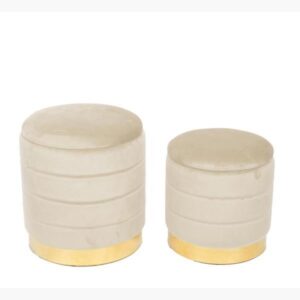 S/2 ΣΚΑΜΠΟ ΒΕΛΟΥΔΟ ΜΠΕΖ 34.5x34.5x38.5cm / 30x30x32cm