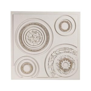 ΠΙΝΑΚΑΣ ΚΑΜΒΑΣ ΚΥΚΛΟΙ ΜΠΕΖ-ΑΣΗΜΙ 80x3x80cm