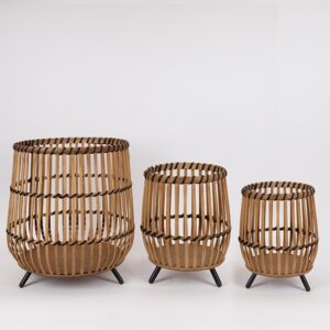 S/3 ΚΑΛΑΘΙΑ ΨΑΘΙΝΑ ΦΥΣΙΚΟ 42x42x46cm/ 33x33x40cm/ 26x26x33cm