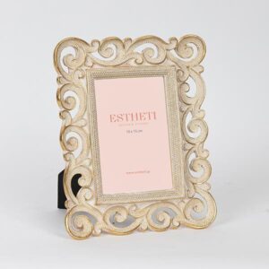 ΚΟΡΝΙΖΑ (10x15) ΠΟΛΥΡΕΖΙΝ ΧΡΥΣΗ - ΛΕΥΚΗ 19.7x2.1x24.5cm