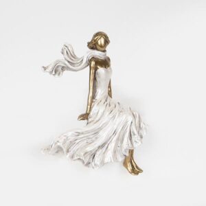 ΔΙΑΚΟΣΜΗΤΙΚΟ ΓΛΥΠΤΟ ΓΥΝΑΙΚΑ ΛΕΥΚΟ-ΧΡΥΣΟ 15.5x7x19cm