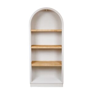 ΒΙΒΛΙΟΘΗΚΗ ΞΥΛΟ-MDF ΛΕΥΚΟ-ΦΥΣΙΚΟ 80x38x188cm