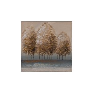 ΠΙΝΑΚΑΣ ΚΑΜΒΑΣ ΔΕΝΤΡΑ ΚΑΦΕ-ΑΣΠΡΟ-ΓΑΛΑΖΙΟ 40x2.5x40cm