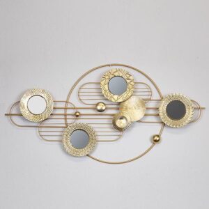 ΔΙΑΚΟΣΜΗΤΙΚΟ ΤΟΙΧΟΥ ΚΥΚΛΟΙ ΜΕΤΑΛΛΙΚΟ ΧΡΥΣΟ 117.5x7.5x58cm