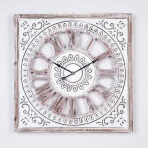 ΡΟΛΟΪ ΤΟΙΧΟΥ ΞΥΛΙΝΟ ΑΝΤΙΚΕ ΛΕΥΚΟ - ΦΥΣΙΚΟ 60x4.5x60cm