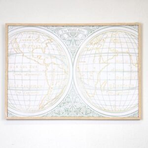 ΠΙΝΑΚΑΣ ΜΕ ΠΛΑΙΣΙΟ ΔΙΠΛΗ ΥΦΗΛΙΟΣ KΡΕΜ - ΜΠΕΖ - ΠΡΑΣΙΝΟΣ 70x3x50cm