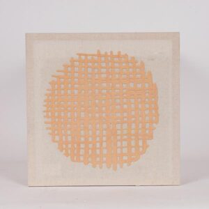 ΠΙΝΑΚΑΣ ΚΑΜΒΑΣ ΑΝΑΓΛΥΦΟΣ ΚΥΚΛΟΣ ΜΠΕΖ - ΠΟΡΤΟΚΑΛΙ 35.5x2x35.5cm