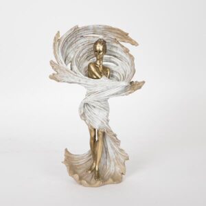 ΔΙΑΚΟΣΜΗΤΙΚΗ ΦΙΓΟΥΡΑ ΜΠΑΛΑΡΙΝΑ ΜΠΕΖ-ΧΡΥΣΟ 17x9x27.5cm