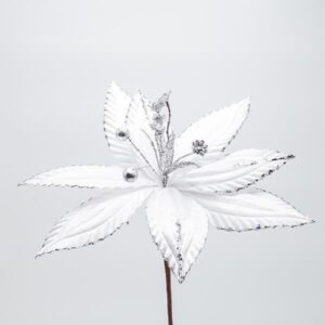 ΛΟΥΛΟΥΔΙ ΛΕΥΚΟ ΜΕ ΔΙΑΚΡΙΤΙΚΗ ΓΡΑΜΜΗ GLITTER, 30x20cm