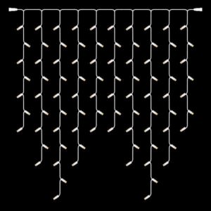 ΒΡΟΧΗ, DIY, 86 LED 5mm ΜΕ ΚΑΛΥΜΜΑ, 230V, 2 ΕΠΕΚΤΑΣΕΙΣ, ΛΕΥΚΟ ΚΑΟΥΤΣΟΥΚ ΚΑΛΩΔΙΟ, ΘΕΡΜΟ ΛΕΥΚΟ LED ΑΝΑ 10cm (H110 x W100cm, 7/9/11/9/7), ΙΡ65 (ΧΩΡΙΣ ΠΑΡΟΧΗ)