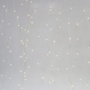 ΚΟΥΡΤΙΝΑ, 400 MINI LED, ΜΕΤΑΣΧΗΜΑΤΙΣΤΗ, ΑΣΗΜΙ ΧΑΛΚΙΝΟ ΚΑΛΩΔΙΟ, ΘΕΡΜΟ ΛΕΥΚΟ LED (H200 x W190cm, 16 LINES x 25 LED), ΠΡΟΕΚΤΑΣΗ ΠΑΡΟΧΗΣ 5m, IP44
